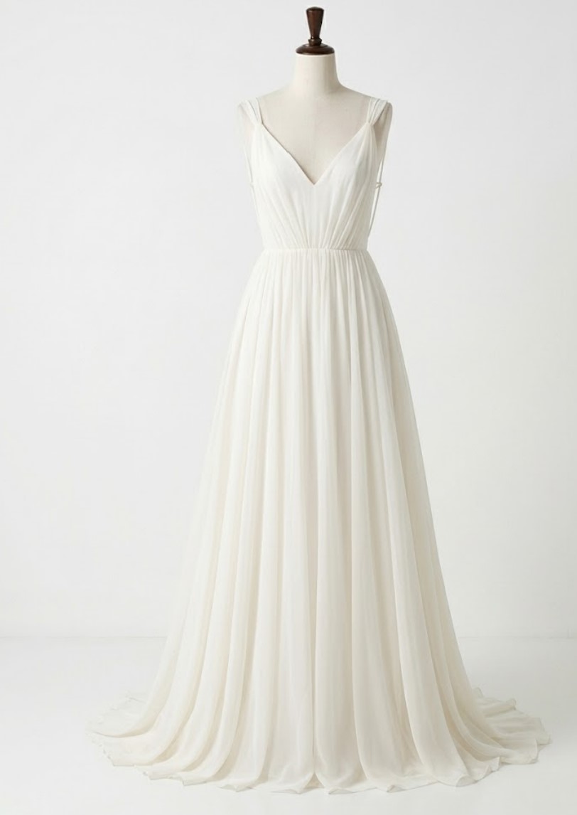Flowing Chiffon Wedding Dress